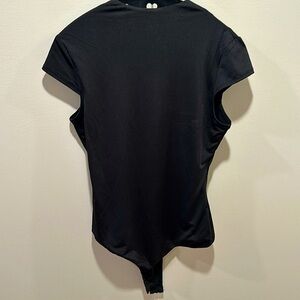 High neck short sleeve bodysuit